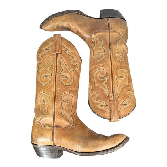 VINTAGE PANHANDLE SLIM Cowhide Western Cowboy Boots - Picture 10 of 10